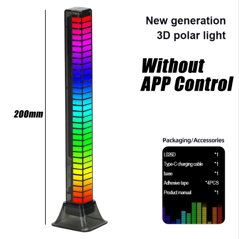 Barra LED RGB que Reacciona a la Música - Iluminación Setup Gaming con App y Ritmo
