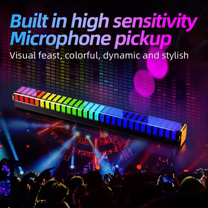 Barra LED RGB que Reacciona a la Música - Iluminación Setup Gaming con App y Ritmo