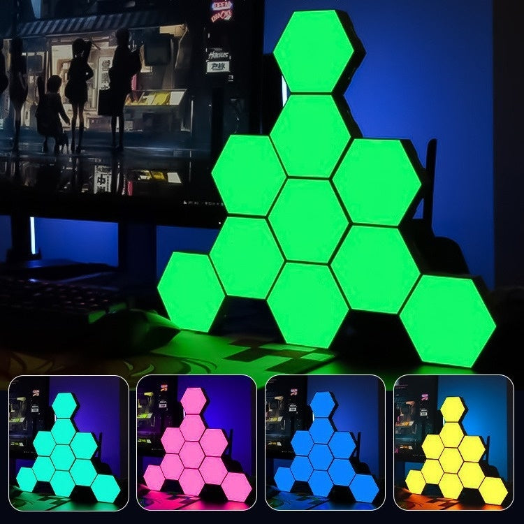 Paneles LED Hexagonales RGB con Control por App y Música